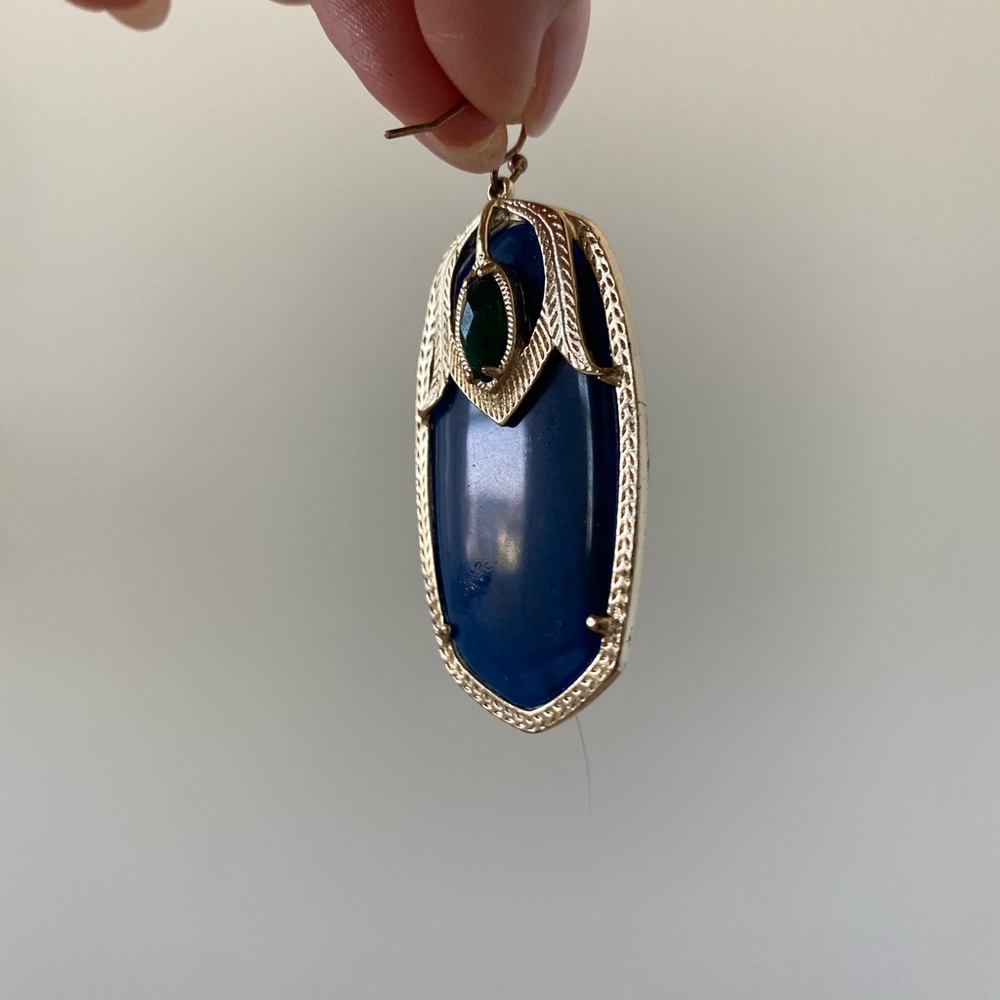 Deep Blue drop Earrings - Picture 5 of 6